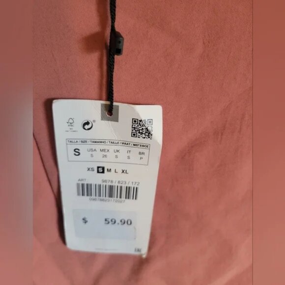 NWT Zara One-Shoulder Cutout Dress in Nude Pink bloggers Favorite! Sold out! - Picture 5 of 8